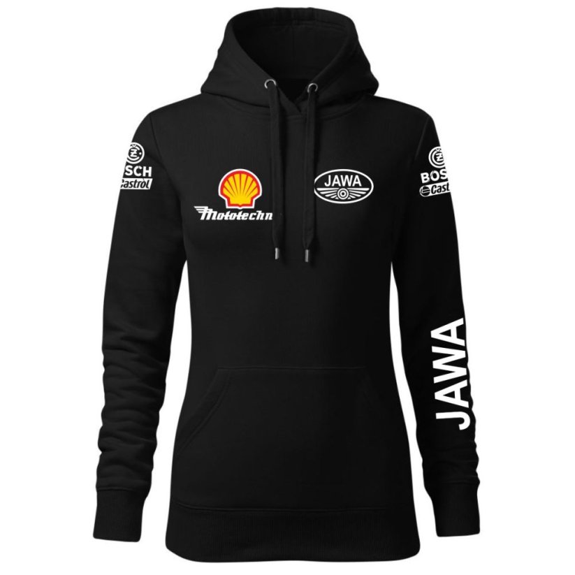 Damska bluza motocyklowa Jawa - czarny