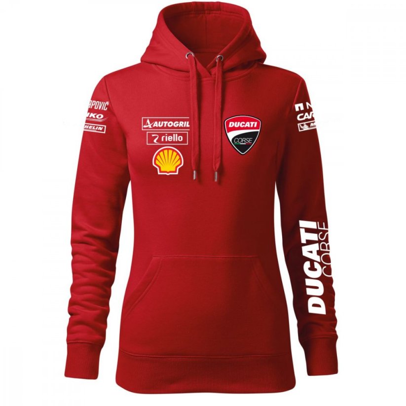 Damska bluza motocyklowa Ducati - czerwona - Rozmiar: M