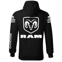 Autóipari Férfi Kapucnis Dodge Ram - Fekete