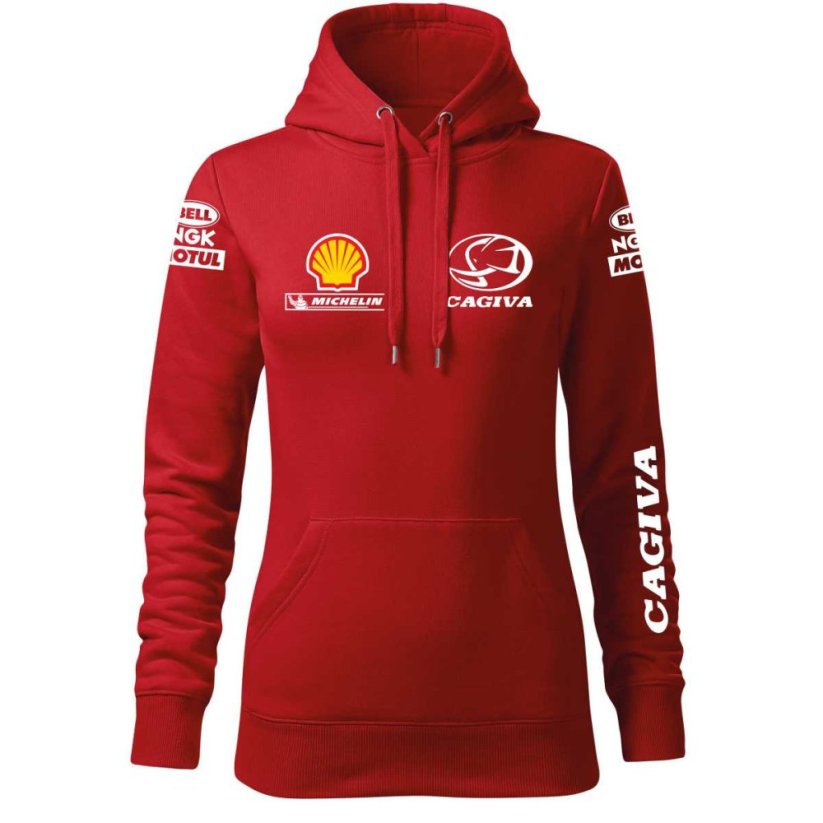 Damska bluza motocyklowa Cagiva - czerwona