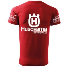 T-shirt Męski Husqvarna - Czerwone