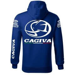 Motoros Férfi Kapucnis Cagiva - Kék