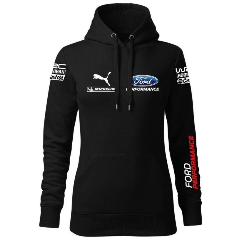 Automobilová Dámská Mikina Ford - Černá - Velikost: XS