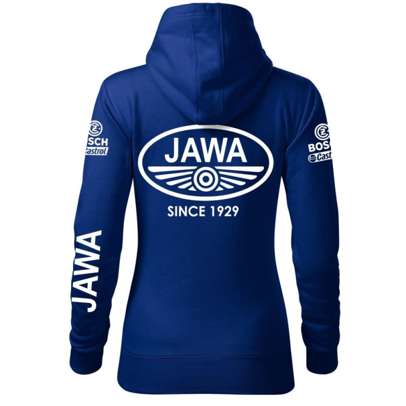 Damska bluza motocyklowa Jawa - niebieski - Rozmiar: 2XL