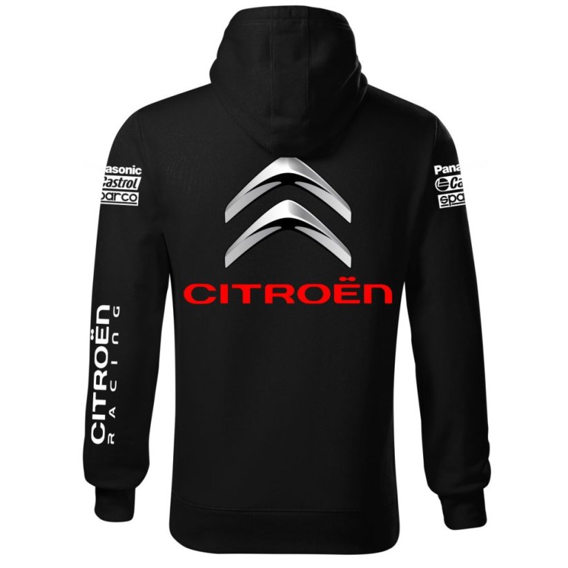 Autóipari Férfi Kapucnis Citroën - Fekete - Méret: XL