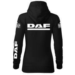 Automobilová Dámská Mikina DAF - Černá