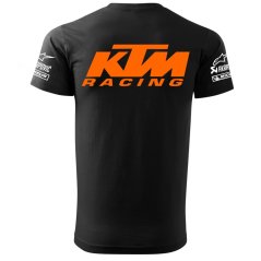 T-shirt Męski K.M. - Czarny (Orange)