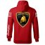 Autóipari Férfi Kapucnis Lamborghini - Piros - Méret: S