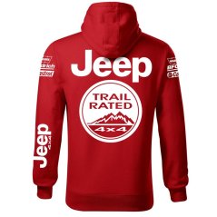 Męska bluza samochodowa Jeep - Czerwony