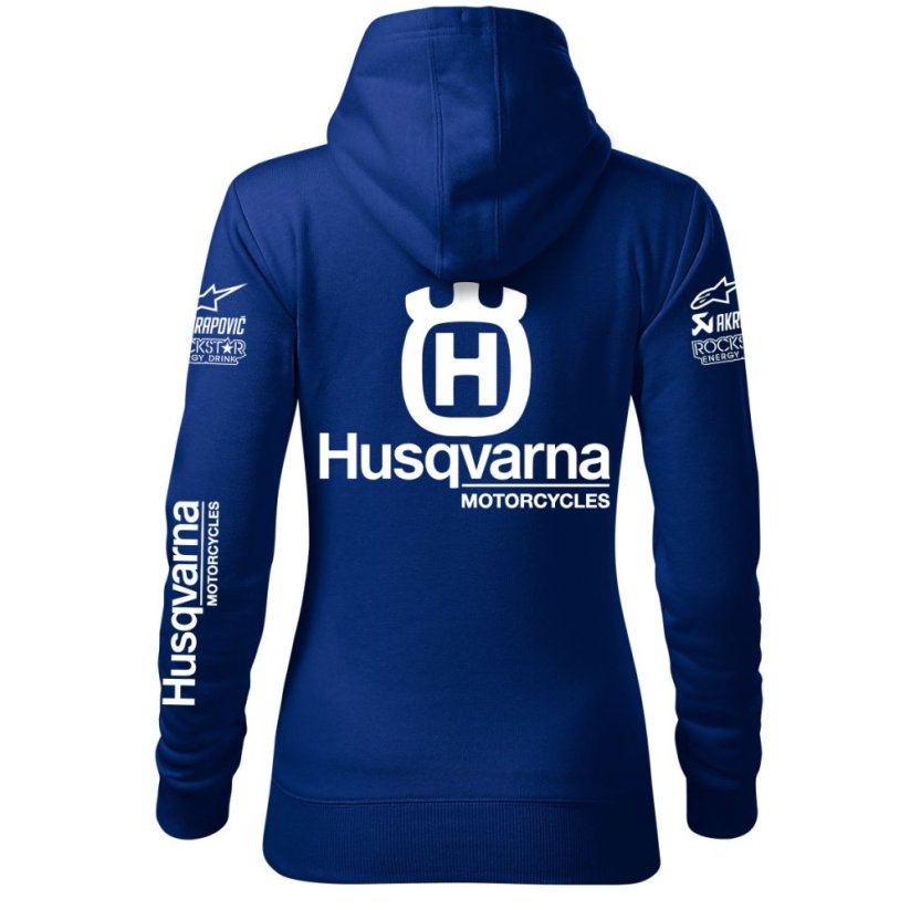 Damska bluza motocyklowa Husqvarna - niebieski - Rozmiar: XL