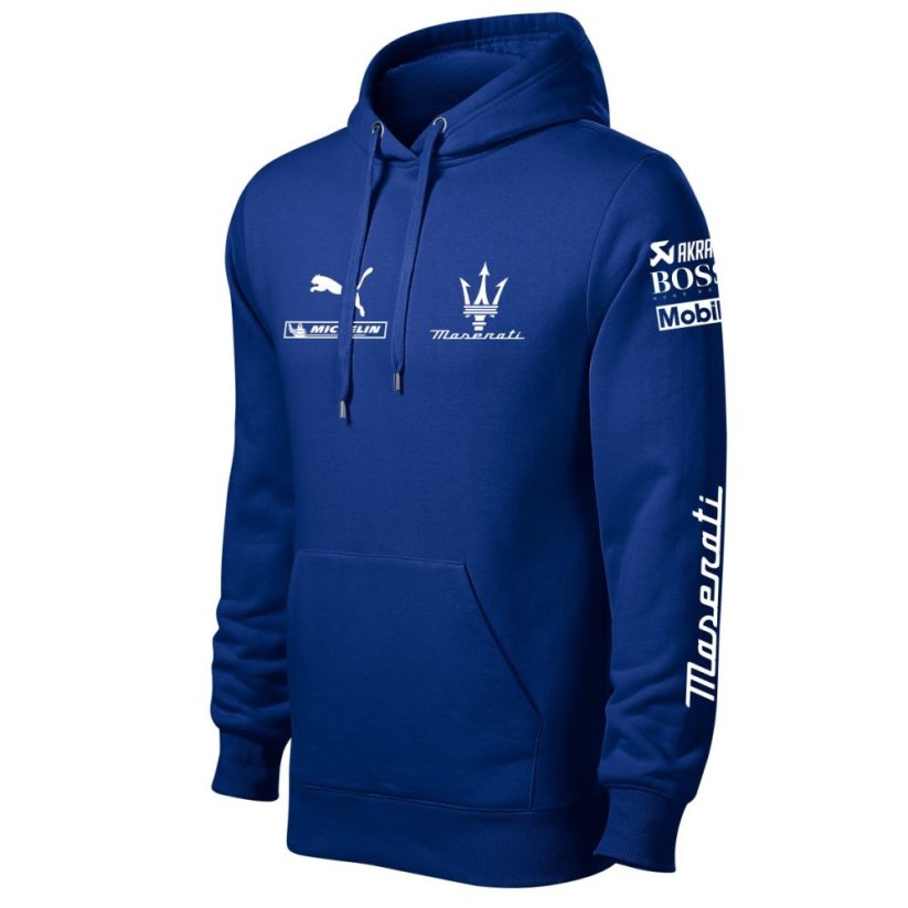 Autóipari Férfi Kapucnis Maserati - Kék - Méret: XL