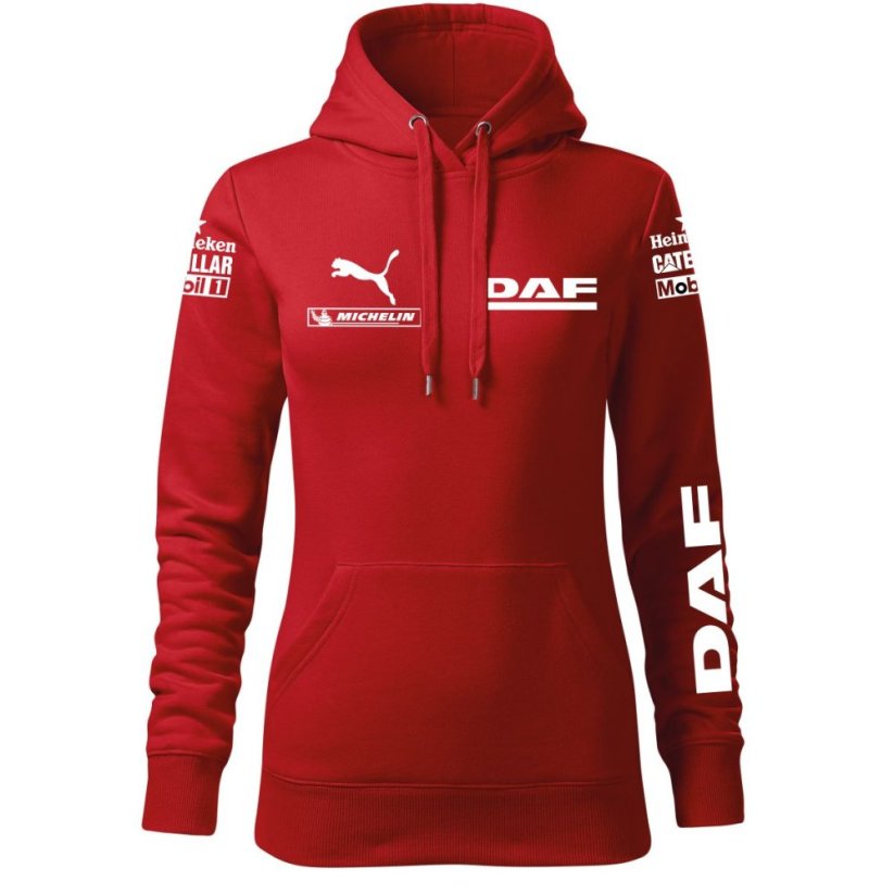 Bluza samochodowa dla kobiet DAF - czerwona - Rozmiar: 2XL