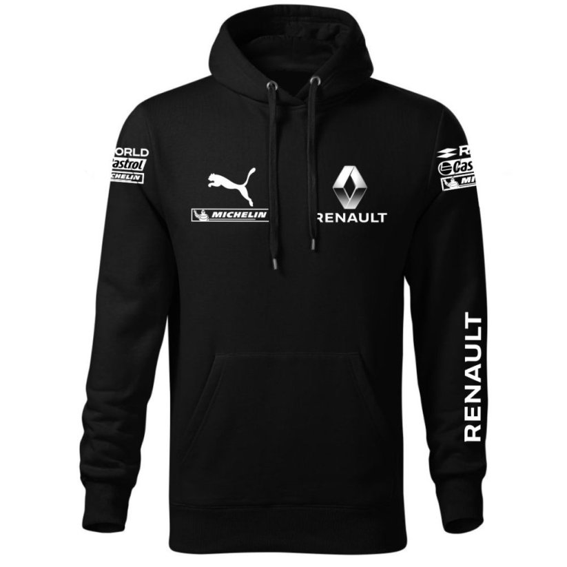 Autóipari Férfi Kapucnis Renalt - Fekete - Méret: 3XL