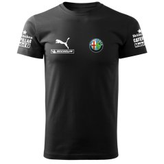 T-shirt Męski Alfa Romeo - Czarny