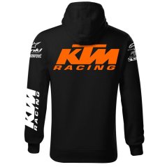 Męska Bluza Motocyklowa K.M. - Czarna (Orange)