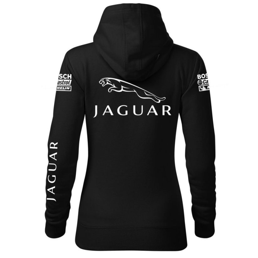 Automobilová Dámská Mikina Jaguar - Černá - Velikost: M