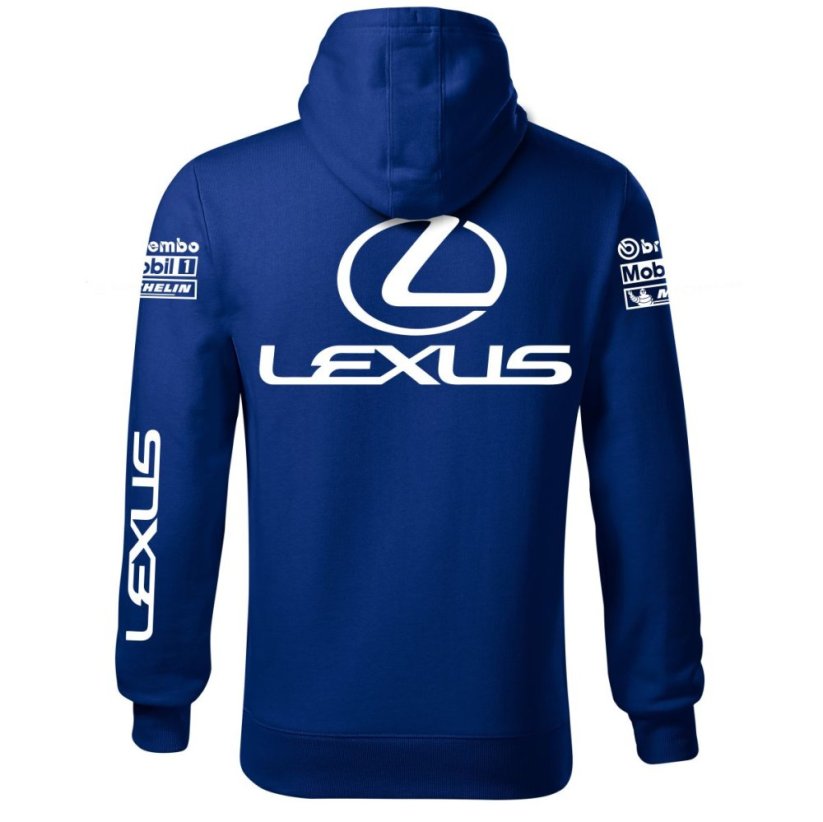 Autóipari Férfi Kapucnis Lexus - Kék - Méret: S