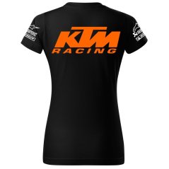 T-shirt Damski K.M. - Czarny (Orange)