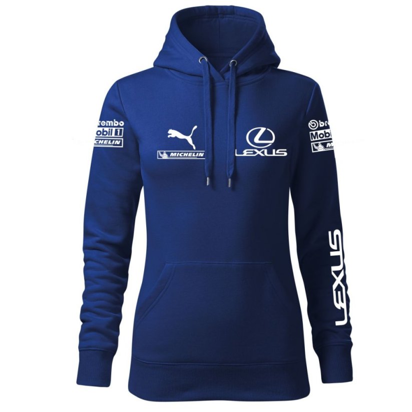 Automobilová Dámská Mikina Lexus - Modrá - Velikost: L