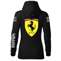 Autóipari Női Kapucnis Ferrari - Fekete