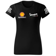T-shirt Damski Vespa - Czarny