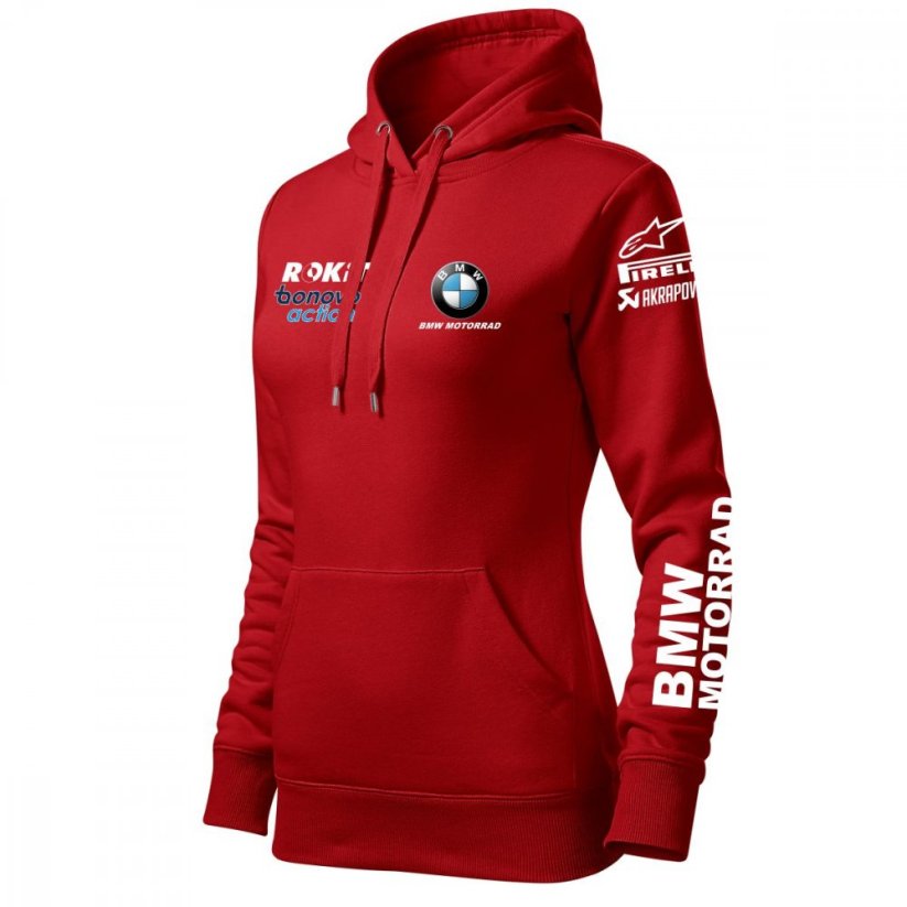 Damska bluza motocyklowa BMW Motorrad - czerwona - Rozmiar: XS
