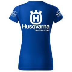 T-shirt Damski Husqvarna - Niebieski