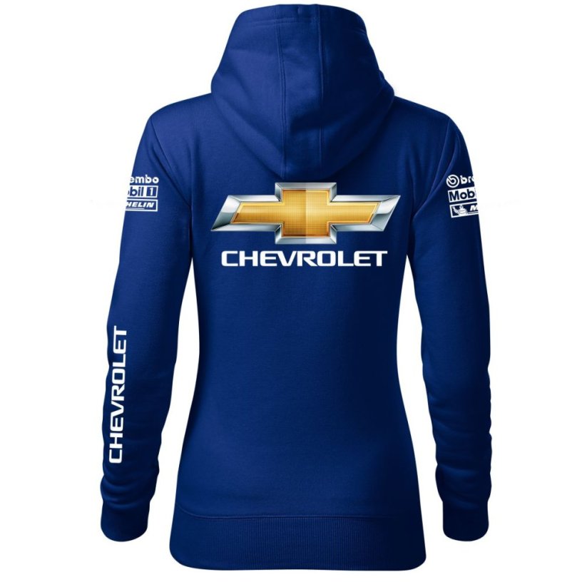 Automobilová Dámská Mikina Chevrolet - Modrá