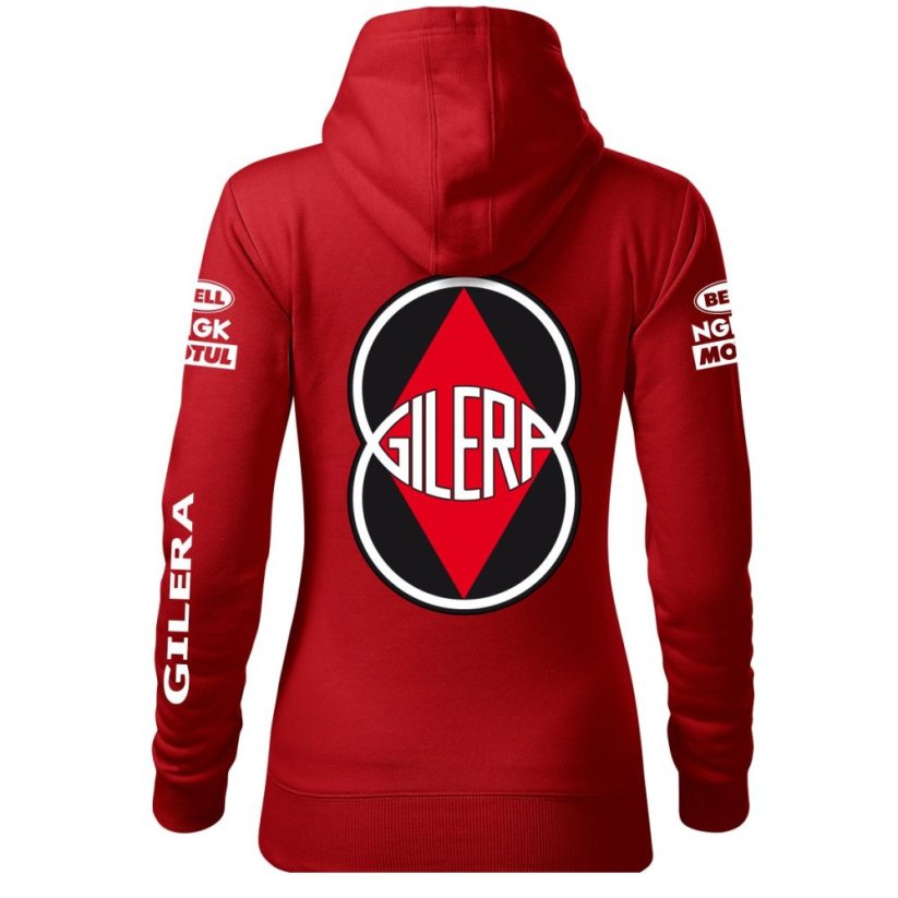 Damska bluza motocyklowa Gilera - czerwona - Rozmiar: XL