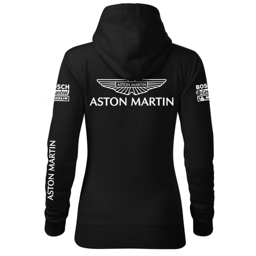 Automobilová Dámská Mikina Aston Martin - Černá - Velikost: M