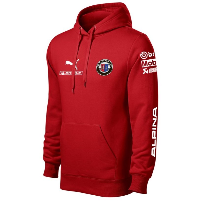 Autóipari Férfi Kapucnis Alpina - Piros