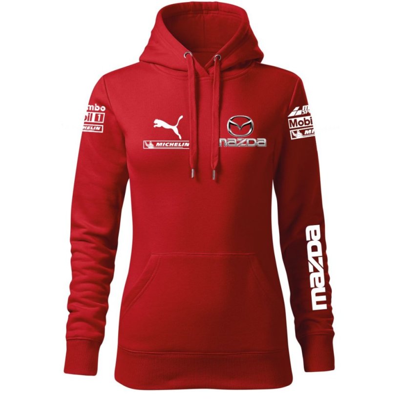 Bluza samochodowa dla kobiet Mazda - czerwona - Rozmiar: S