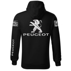 Autóipari Férfi Kapucnis Peugeot - Fekete