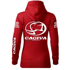 Damska bluza motocyklowa Cagiva - czerwona