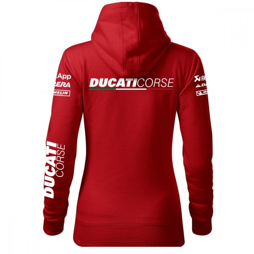 Damska bluza motocyklowa Ducati - czerwona - Rozmiar: M