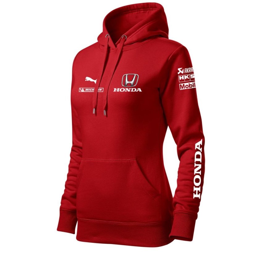 Bluza samochodowa dla kobiet Honda - czerwona - Rozmiar: M