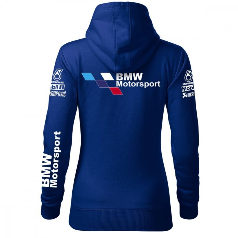 Automobilová Dámská Mikina BMW M - Modrá - Velikost: XL