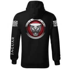 Autóipari Férfi Kapucnis Jaguar 2 - Fekete