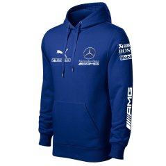Męska bluza samochodowa Mercedes AMG - Niebieski