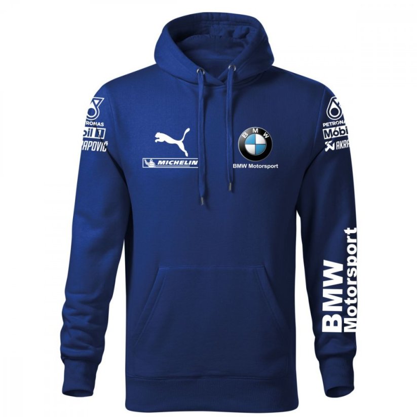 Autóipari Férfi Kapucnis BMW - Kék - Méret: L