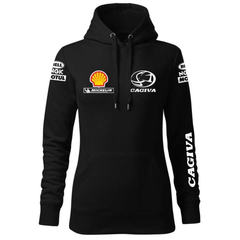 Damska bluza motocyklowa Cagiva - czarny