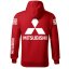 Autóipari Férfi Kapucnis Mitshubishi - Piros - Méret: 2XL