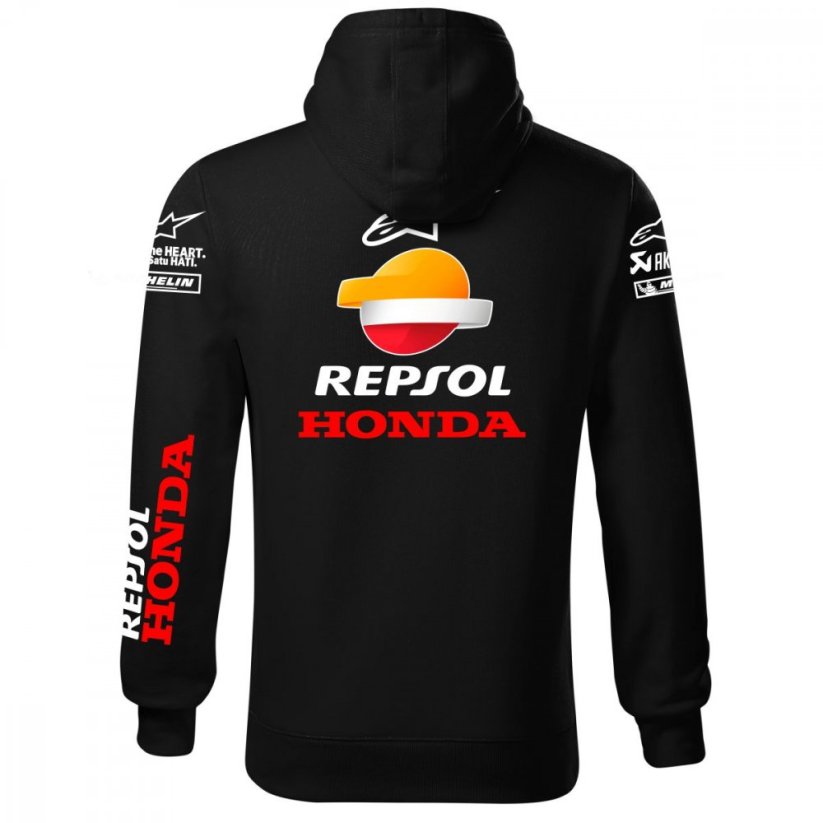 Męska bluza motocyklowa Honda-Moto - Czarny