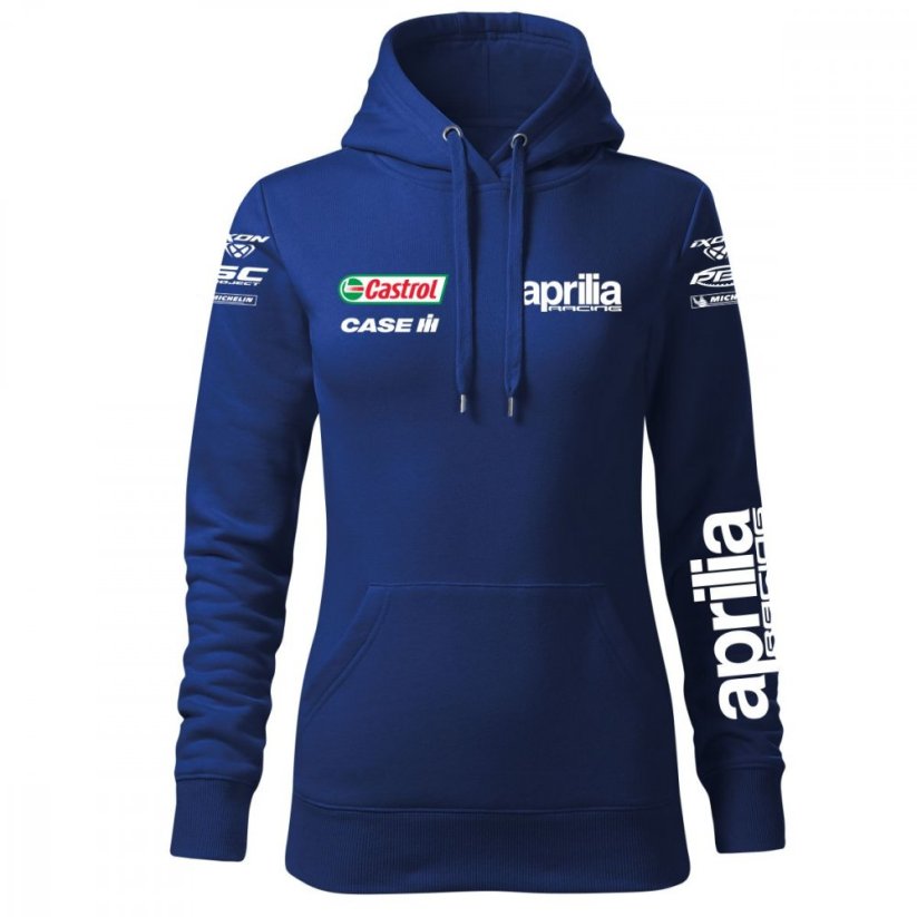 Damska bluza motocyklowa Aprilia - niebieski - Rozmiar: 2XL