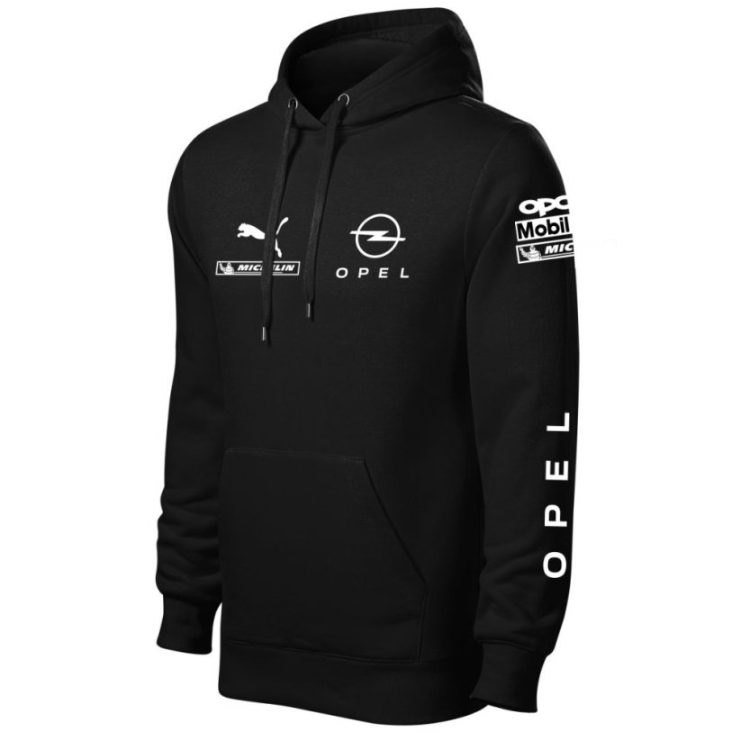 Autóipari Férfi Kapucnis Opel - Fekete - Méret: 2XL
