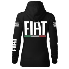 Automobilová Dámská Mikina Fiat - Černá