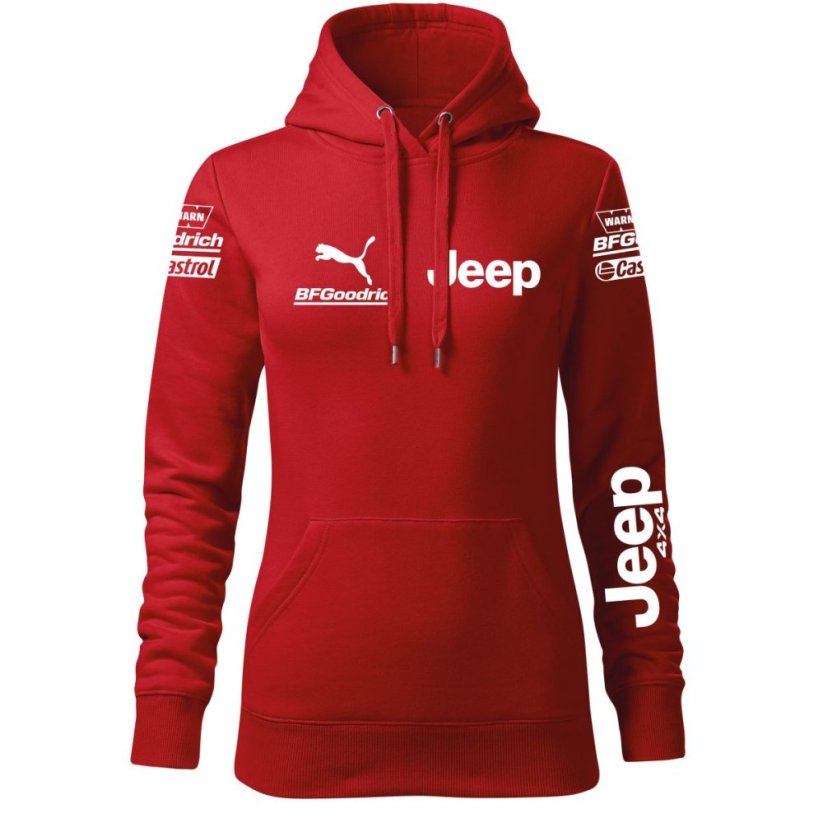 Bluza samochodowa dla kobiet Jeep - czerwona - Rozmiar: L