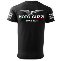 Férfi Póló Moto Guzzi - Fekete