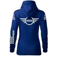 Automobilová Dámská Mikina Mini Cooper - Modrá