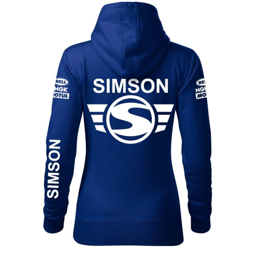 Damska bluza motocyklowa Simson - niebieski - Rozmiar: XS